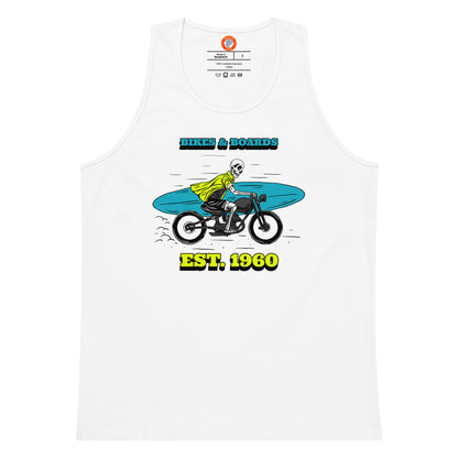 Men’s Wave Rider Premium Tank Top - Bikes & Boards Est. 1960