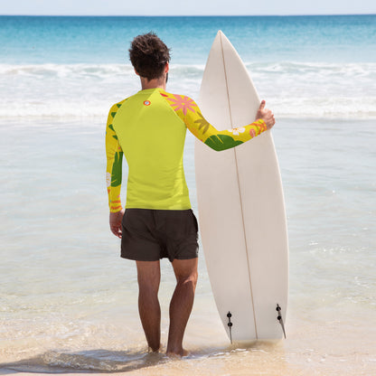 Surf in Style: Men's High-Performance Rash Guard - The Leafy Islander