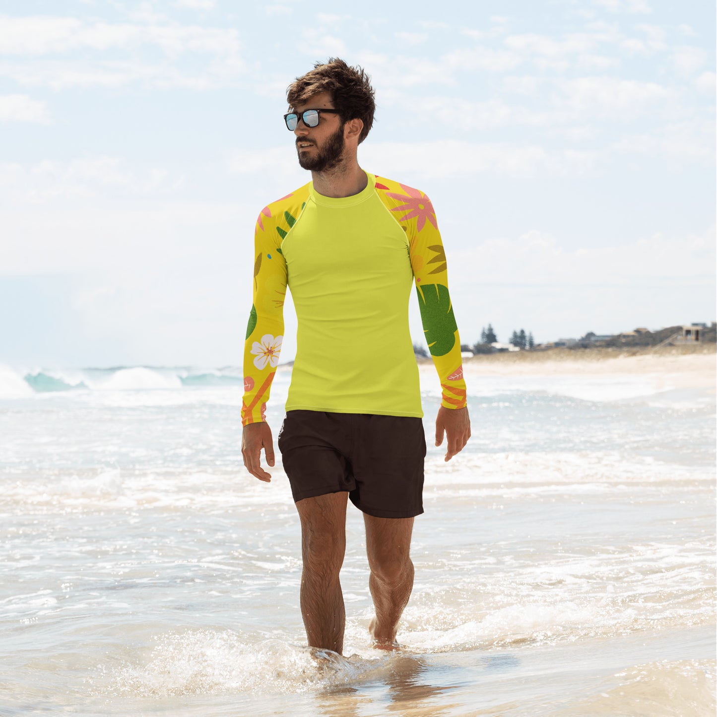 Surf in Style: Men's High-Performance Rash Guard - The Leafy Islander