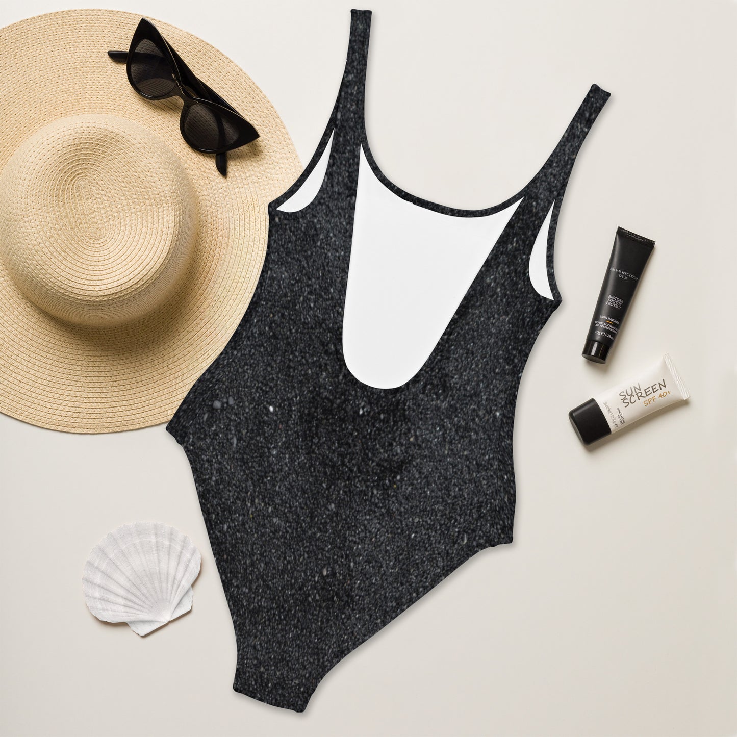 Women’s One-Piece Swimsuit - Tahitian Black Sand