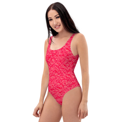 Women’s One-Piece Swimsuit - Razzle Dazzle Pink