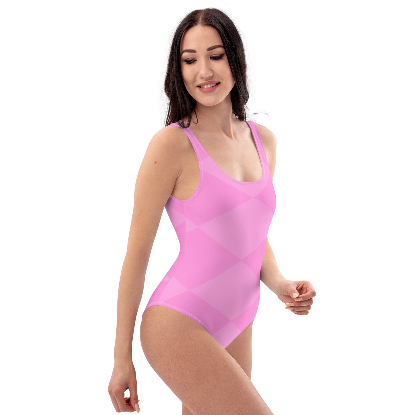 Women’s One-Piece Swimsuit - Bubble Gum Wrapper