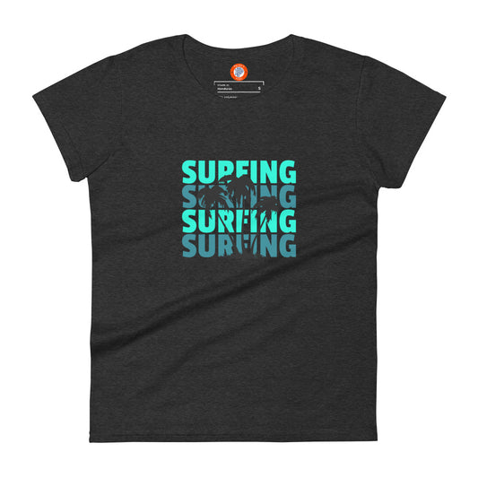Women's Surfing Graphic Tee - Surfing
