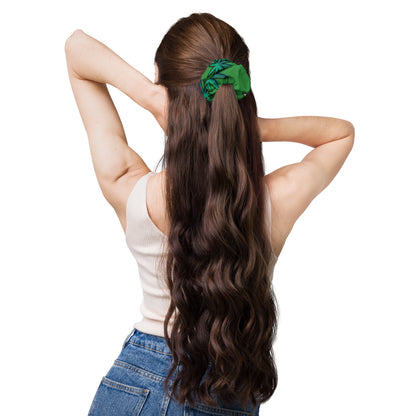 Recycled Scrunchie - Leafy Green
